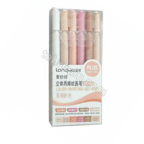 خودکار ژله‌ای نئونی Languo – ست ۶ رنگ